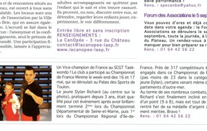 Article sur notre participation au Championnat de France Minime