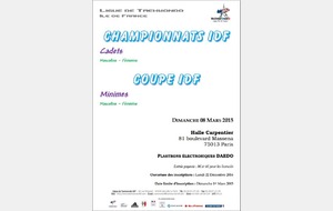 Championnat IDF Cadets / Minimes