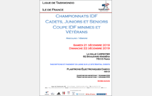 Championnat Régional IDF Cadet / Coupe Régionale IDF Minime