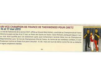 Article - L'Ecoute Gretzoise - Vice champion de France
